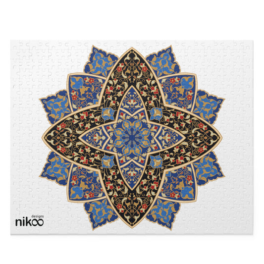 Jigsaw puzzle with Tazheeb: پازل چیدمانی با طرح تذهیب