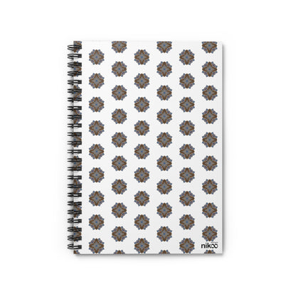 Spiral Notebook with Shamse motif:‌ دفتر سیمی با طرح موتیف تذهیب شمسه