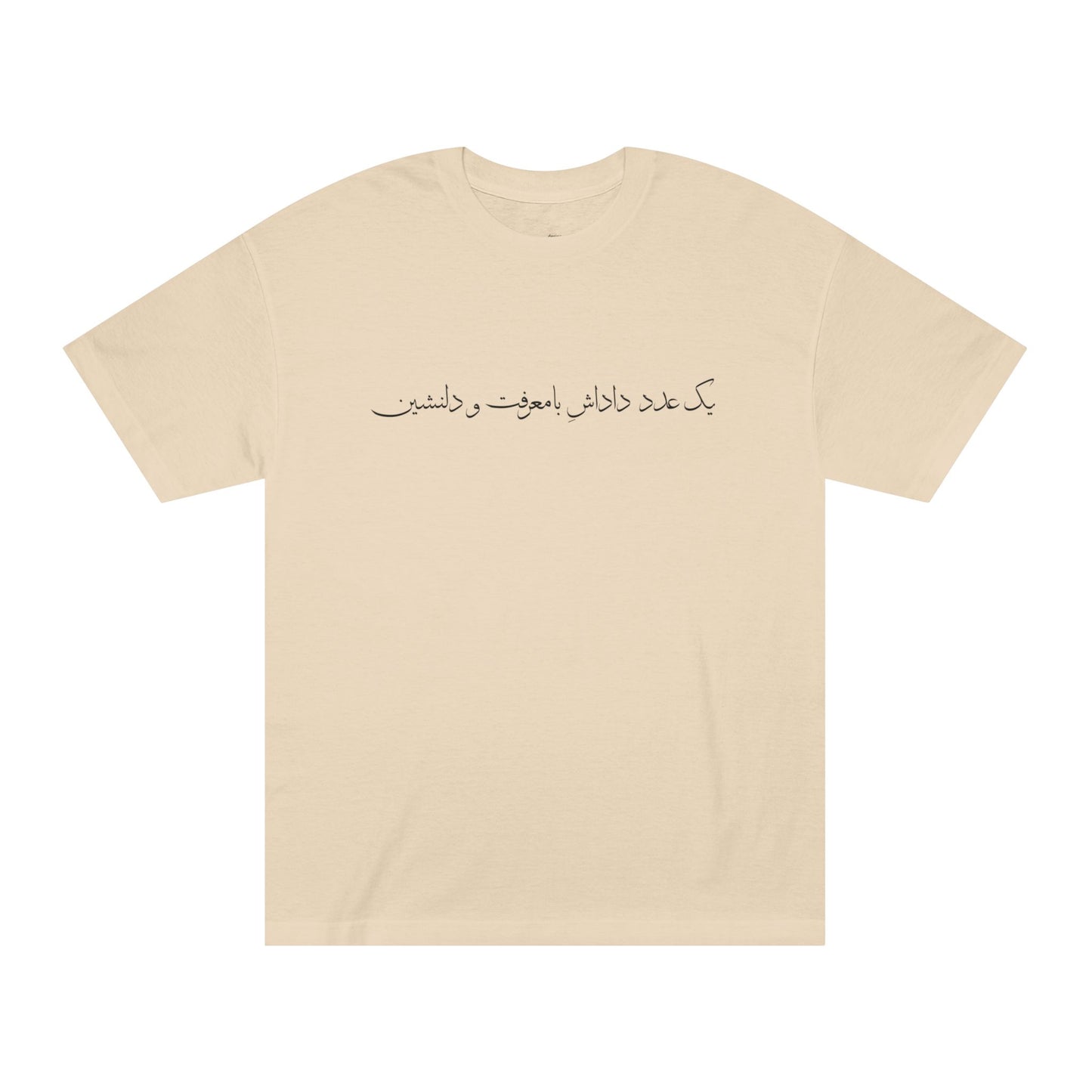 Men's T-Shirt with Farsi Text "One Amazing and Kind Brother" – تی‌شرت مردانه با متن فارسی "یک عدد داداش بامعرفت و و دلنشین"، با رنگ‌بندی