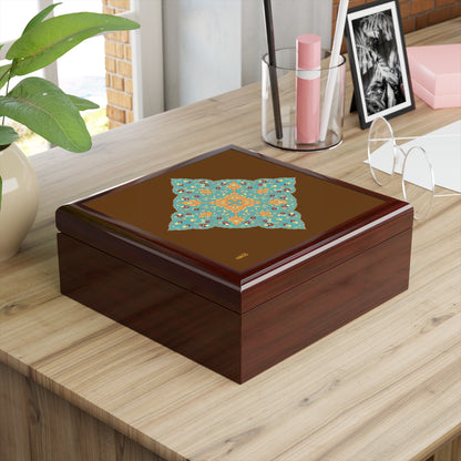 Jewelry Box with Persian Art of Tazheeb and Shamse Design – جعبه جواهرات با طرح تذهیب و شمسه