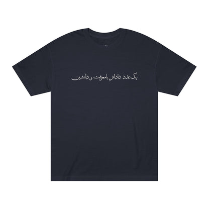 Men's T-Shirt with Farsi Text "One Amazing and Kind Brother" – تی‌شرت مردانه با متن فارسی "یک عدد داداش بامعرفت و و دلنشین"، با رنگ‌بندی