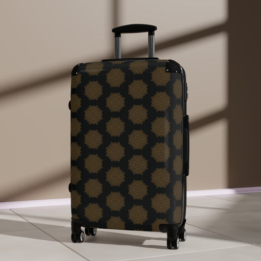 Medium Suitcase with All-Over "Shamse" Design Inspired by Persian Tazheeb Art – چمدان متوسط با طرح شمسه برگرفته از تذهیب اسلیمی