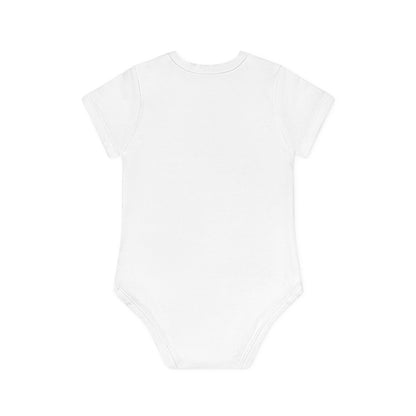 Baby Organic Short Sleeve Bodysuit for Boys, "Mom and Dad's Love" Design/    سرهمی آستین کوتاه نوزاد پنبه ارگانیک طرح عشق مامان و بابا