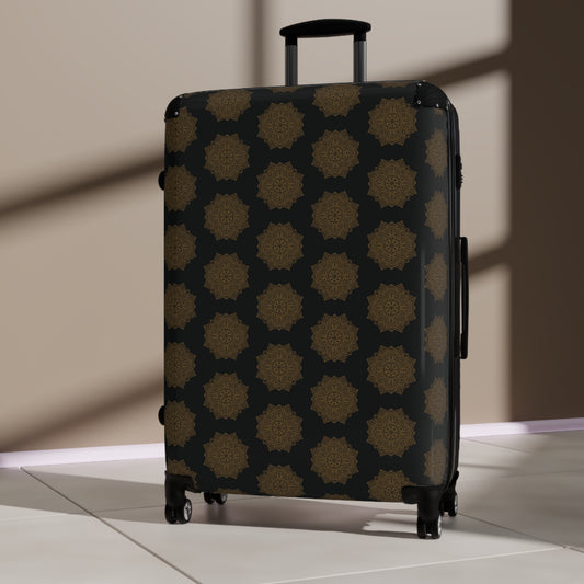 Large Suitcase with All-Over "Shamse" Design Inspired by Persian Tazheeb Art – چمدان بزرگ با طرح شمسه برگرفته از تذهیب اسلیمی