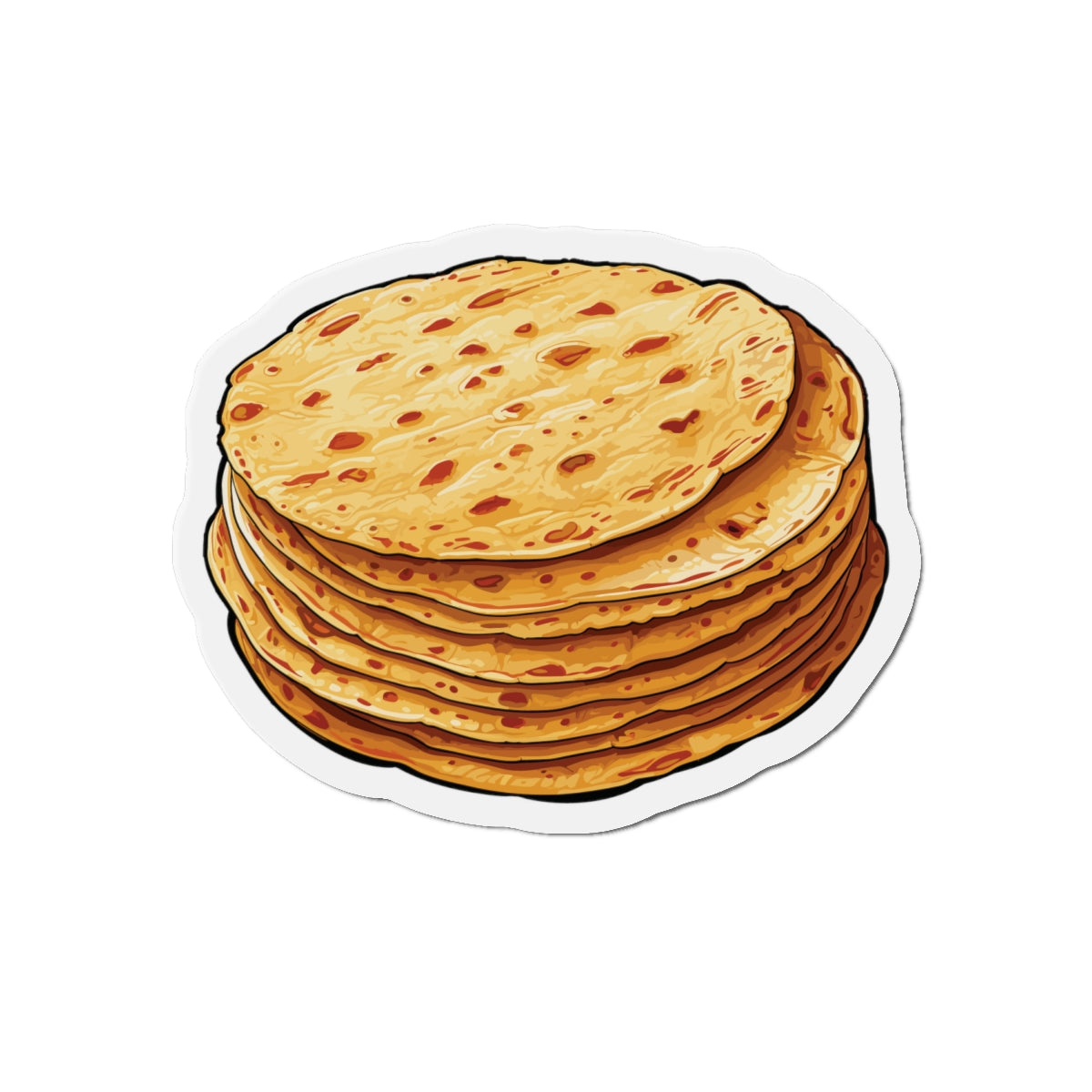 Kitchen Magnet with Image of Fresh Sangak Bread – مگنت یخچال با تصویر نان سنگک