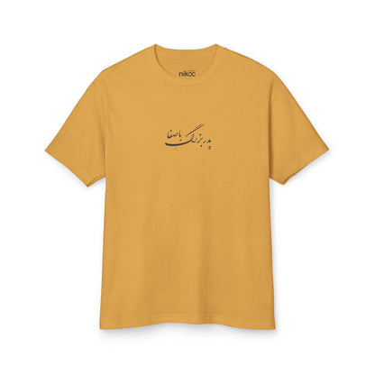 T-shirt for Men with Farsi Text "Charming Grandpa" – تی‌شرت مردانه با متن فارسی "پدربزرگ باصفا، با رنگ‌بندی"