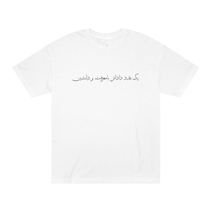 Men's T-Shirt with Farsi Text "One Amazing and Kind Brother" – تی‌شرت مردانه با متن فارسی "یک عدد داداش بامعرفت و و دلنشین"، با رنگ‌بندی