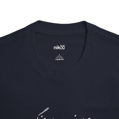 Men’s Cotton T-Shirt with Farsi Text "A Good Companion on My Life’s Journey" – تی‌شرت مردانه نخ پنبه با رنگ‌بندی با متن فارسی  همسفر خوب راه زندگیم